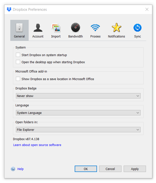 Dropbox preferences general.png