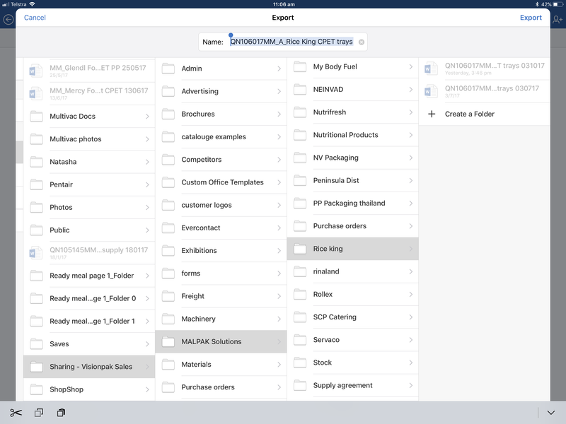 3. Choose drop box location