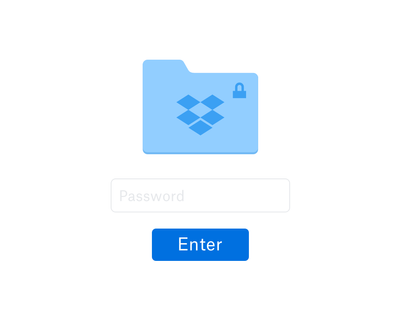 Dropbox Password protected folder