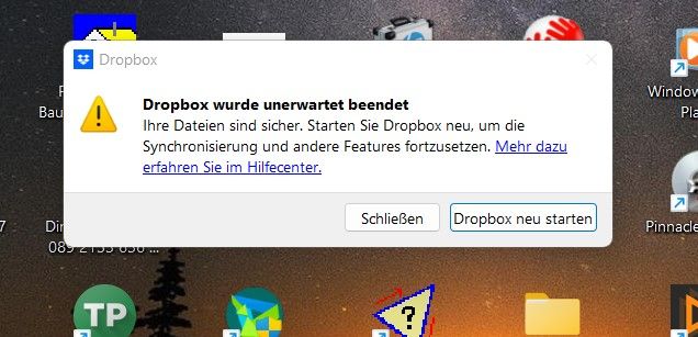 Dropbox wird unerwartet beendet.jpg