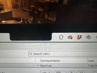 Gap in Macbook menu bar.