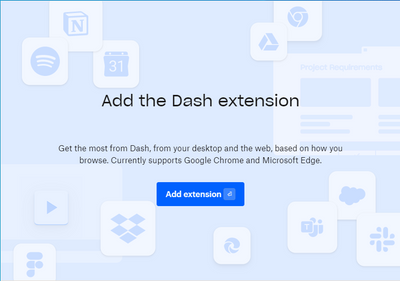 Add the Dash extension.png