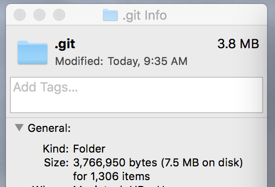 Screenshot of .git folder