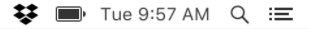 The Dropbox app in your menu bar