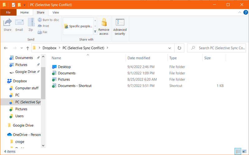 Current Dropbox  (CD)