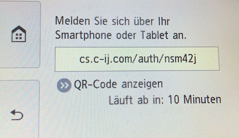 Meldung auf dem Display