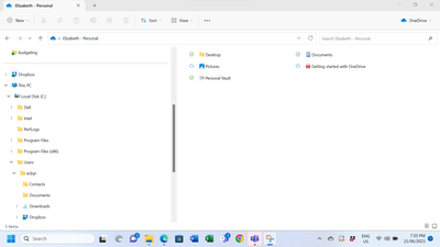 new laptop explorer view with drop box