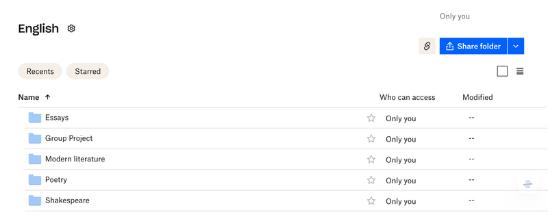 Organize your files with Dropbox