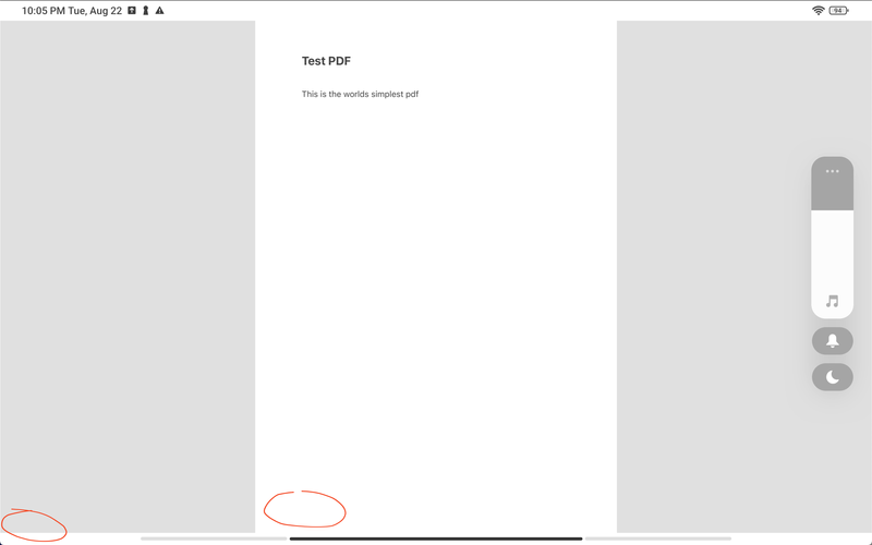Dropbox app, on iPad, the circled area is where there is an edit button