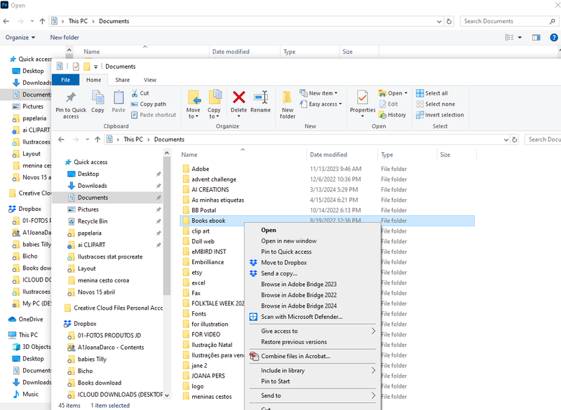 i can t choose any of this files to sync wint dropbox like i used to