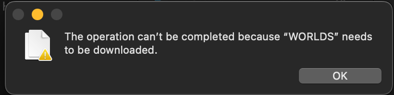 This is the message that shows when I try to drag the contents of Dropbox (Old) to the new Dropbox folder.
