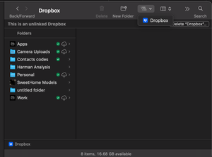 unlinked file provider folder