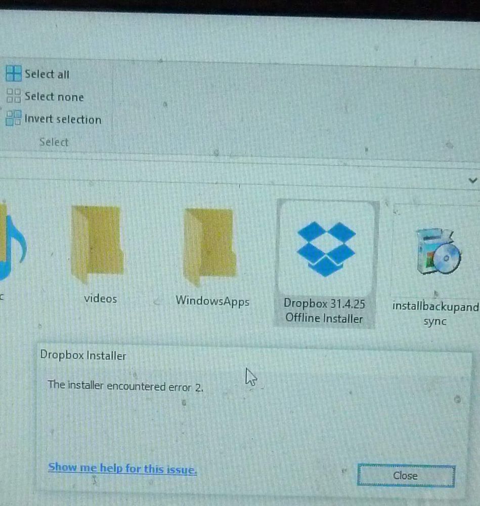Dropbox install error 2.JPG